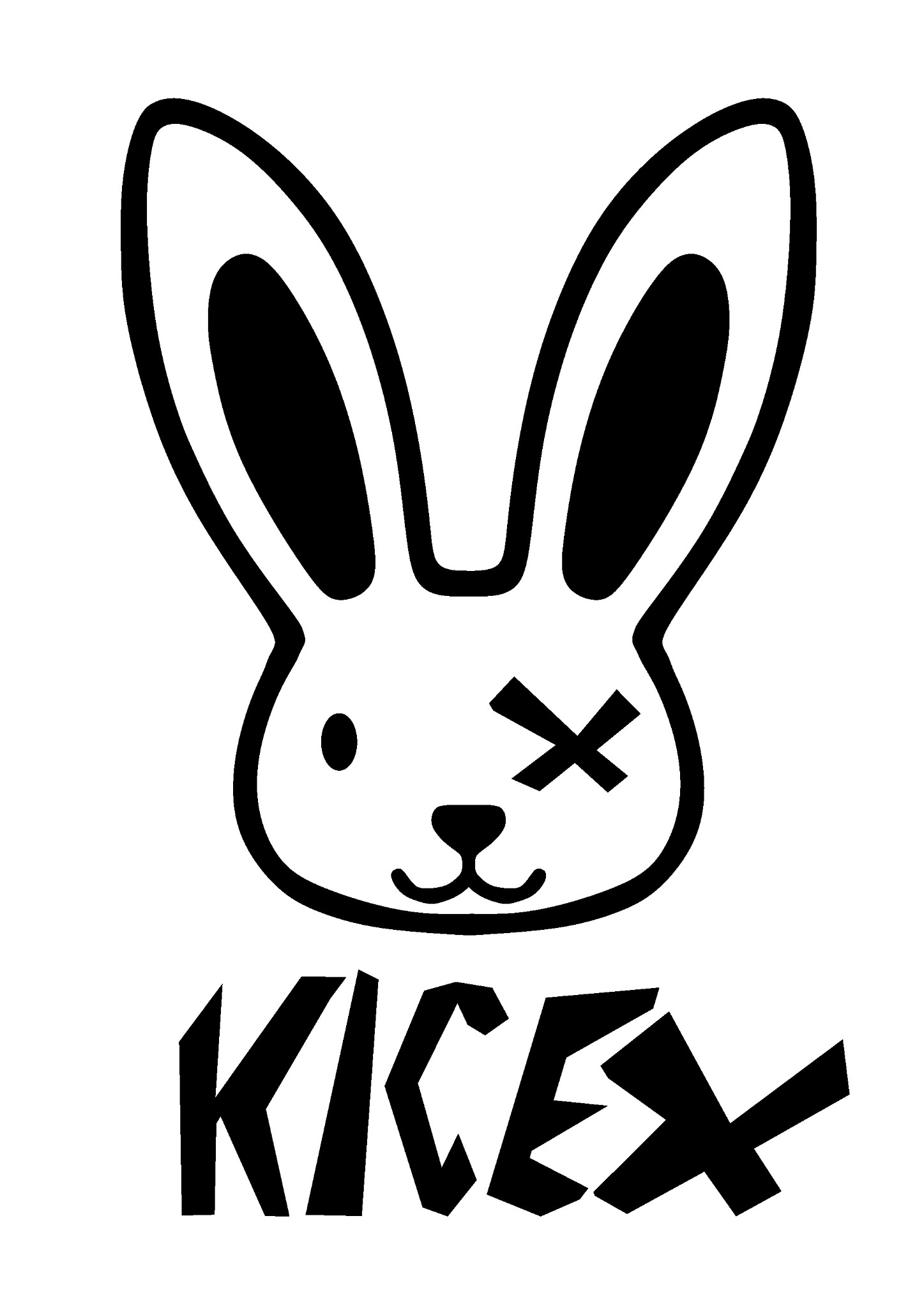 Logo Kicex — królik i napis KICEX